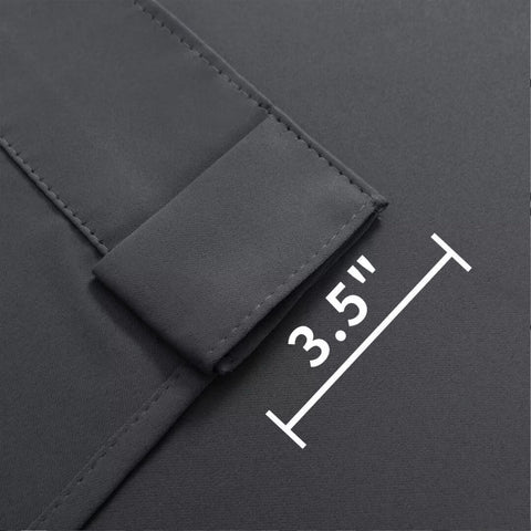 Joydeco 72 Inch Blackout Curtains for Bedroom, Thermal Insulated Black Out Curtains 2 Panels Set, Room Darkening Drapes for Living Room Window Rod Pocket Back Tab (W37 x L72 Inch, Dark Grey)