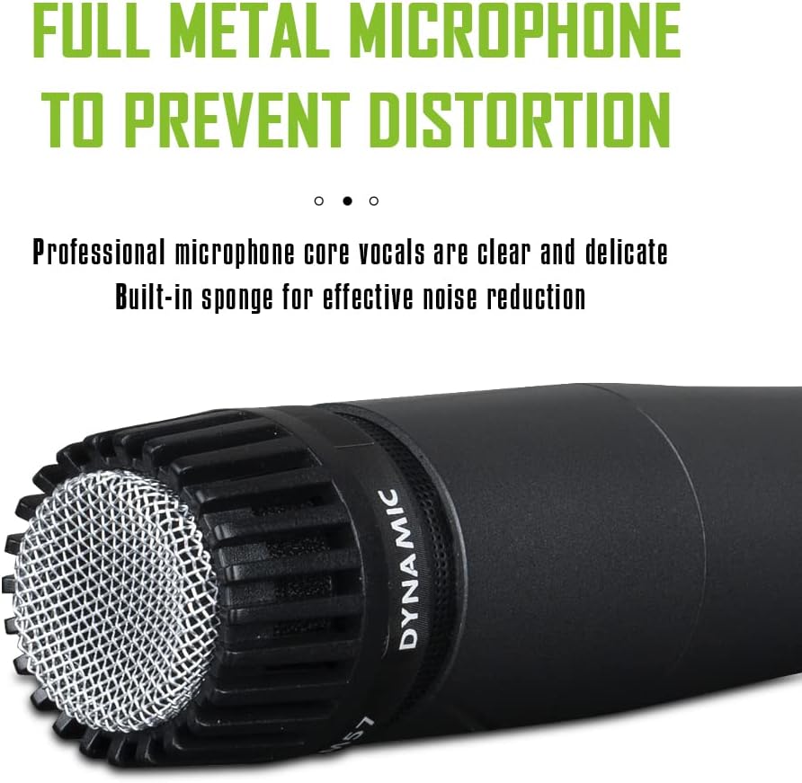 wm57 Dynamic Vocal Classic Style Microphone Audio Instrument Classic Professional Dynamic Cardioid Unidirectional - for Instruments, Drums, Percussion, Vocals(not Include Cable)