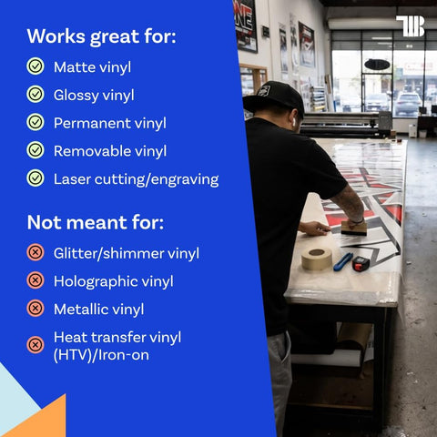 24 inch x 100 Yard Roll of Vinyl Transfer Tape Paper with Layflat Adhesive. Premium-Grade Application Tape for Vinyl Graphics and Sign Making. Made in the USA