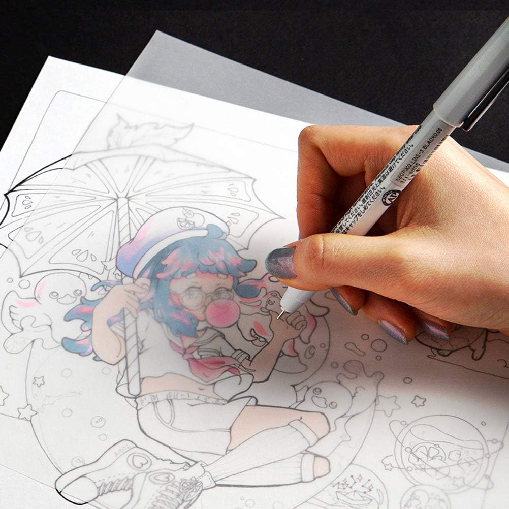 100 Sheets Tracing Paper 8.5 x 11 Inch, White Trace Paper Translucent Paper
