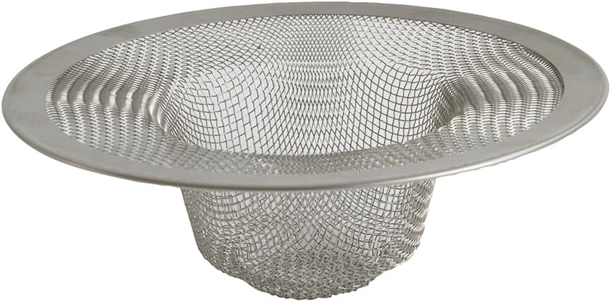 Evriholder Mesh Sink Drain Catcher, Secure Fit Strainer Prevents Clogging from Food and Hair, Stainless Steel, Ideal for Kitchen, Laundry and Disposals, 4.5-Inch, 2 Pack