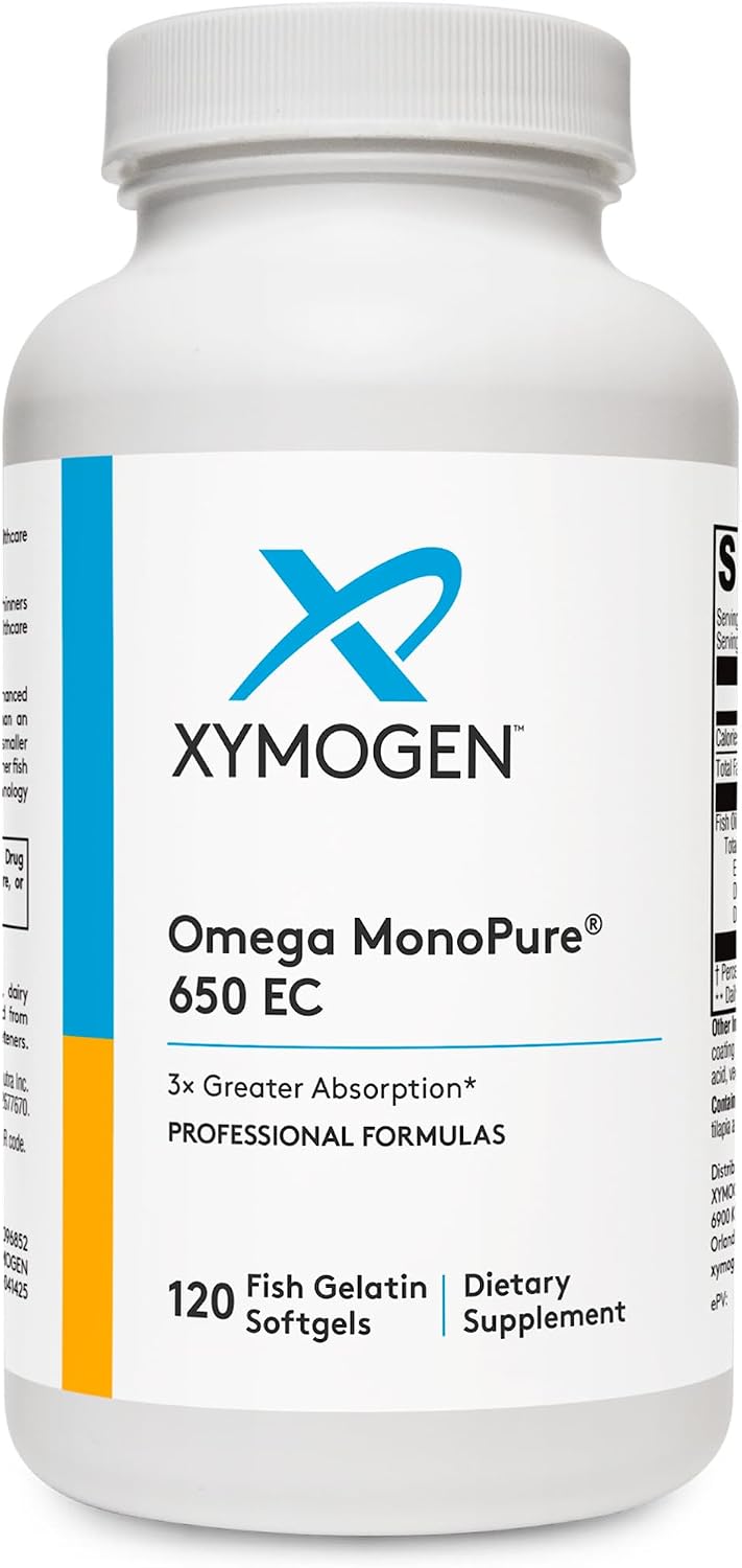 XYMOGEN Omega MonoPure 650 EC, 120 Softgels