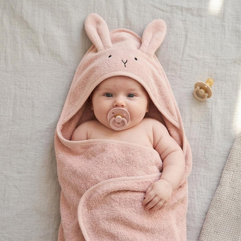 Hooded Baby Bath Towels, 100% Organic Cotton, 32"x32" 2-Pack