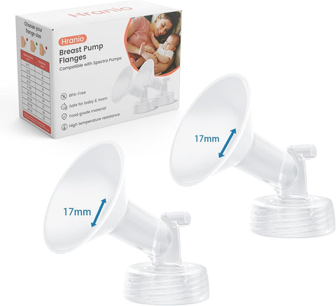 Hranio Breast Pump Parts Compatible with 17mm Spectra Flange 17mm Spectra Replacement Pump Parts s1 s2 (Flange 17mm 2 Pcs)