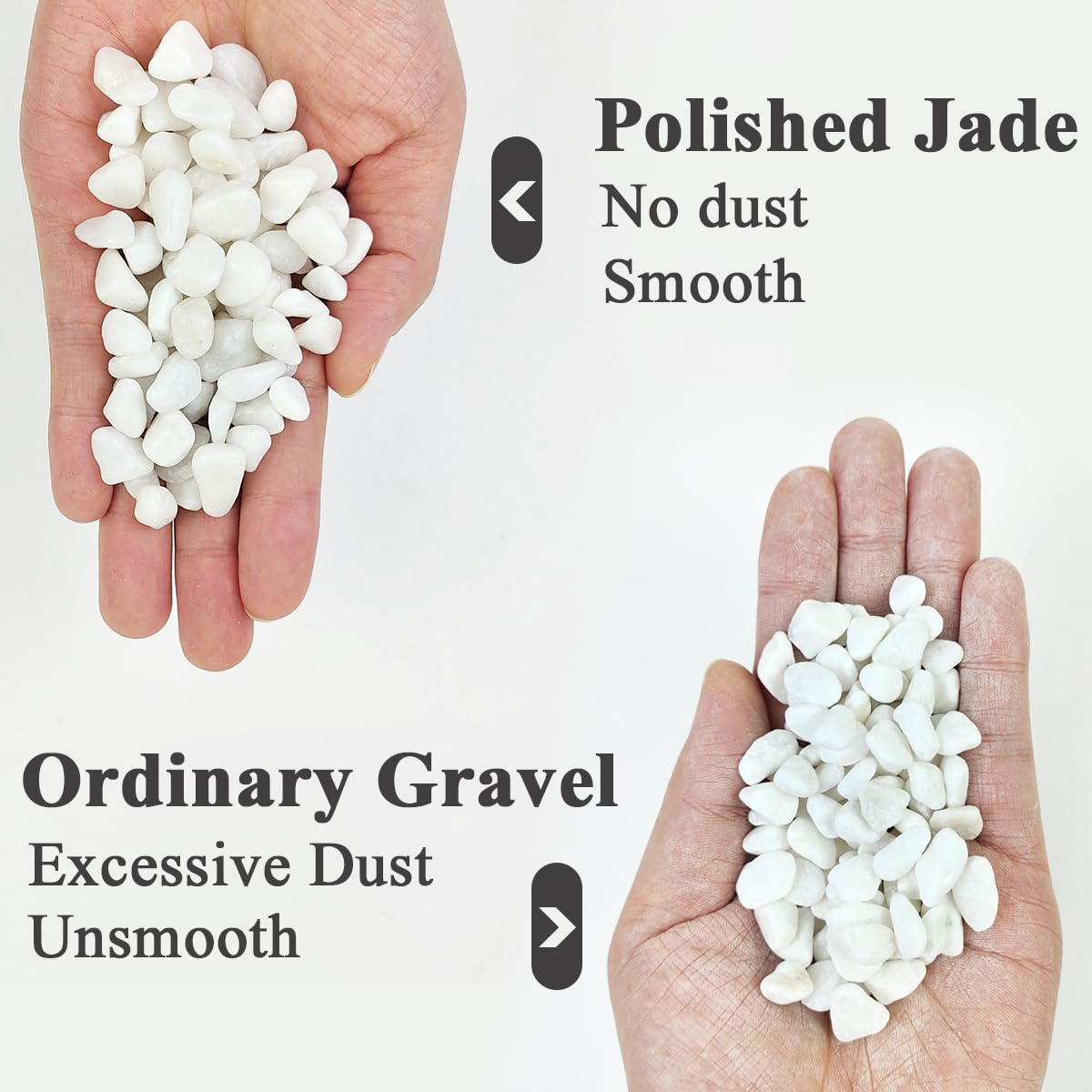 YISZM 10LB Succulent and Cactus Gravel Pebbles, 3/8 Inch White Stones