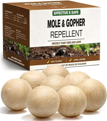 LEBMP Mole Repellent, Gopher Repellent, Groundhogs Repellant Outdoor-8Pcs