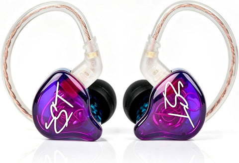 YINYOO KZ-ZST Colorful Hybrid Banlance Armature with Dynamic Ear Earphone 1BA+1DD HiFi Headset KZ in Ear Monitor Headphone Wired Earbuds IEM Earphone Gaming Ear Buds (Colorful/zst Without Microphone)