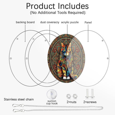 Acrylic Jigsaw Puzzle Suncatcher, Stained Glass Suncatcher Puzzle