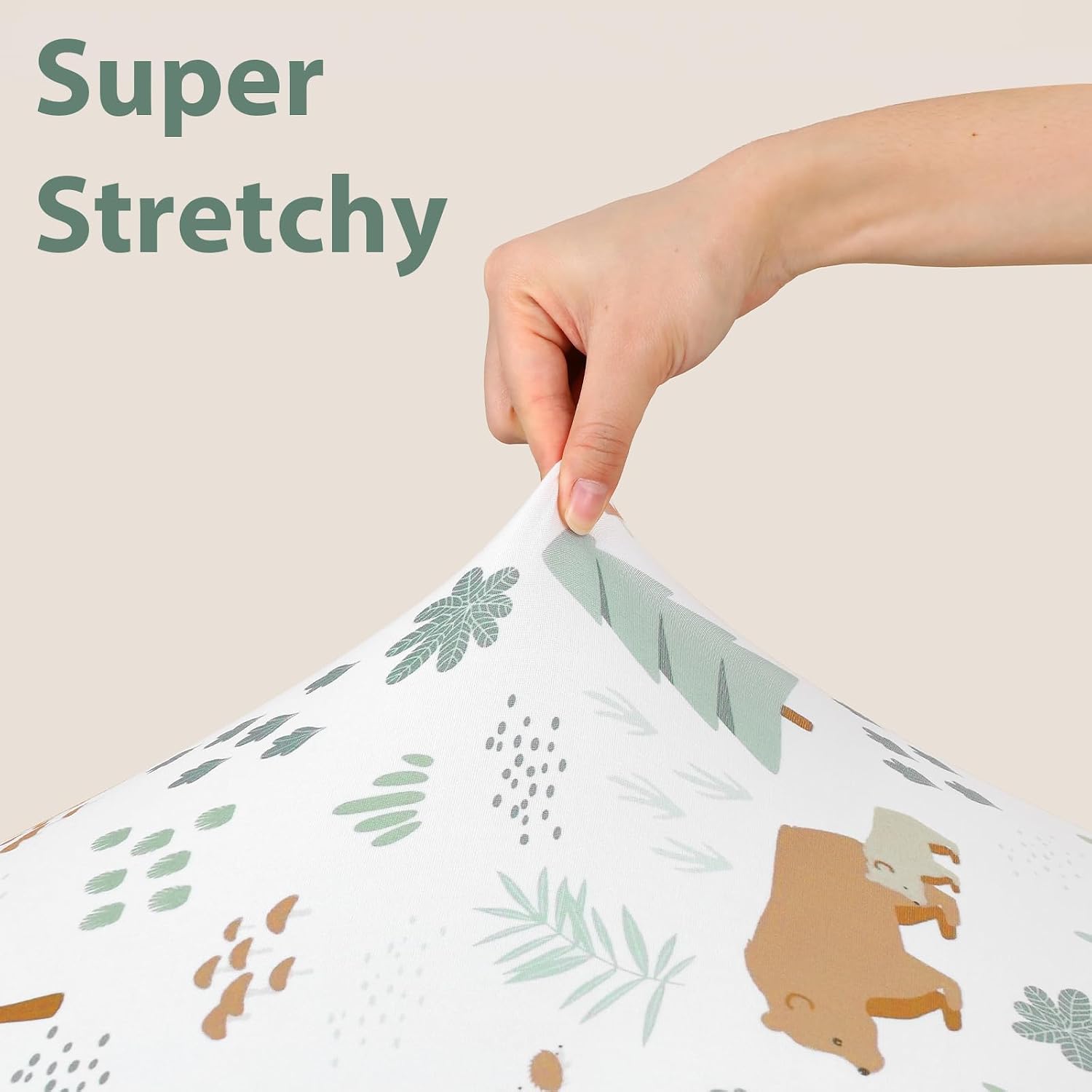 Baby Crib Sheets for Boys, 3 Pack Fitted Crib Sheets Neutral 52”x28”