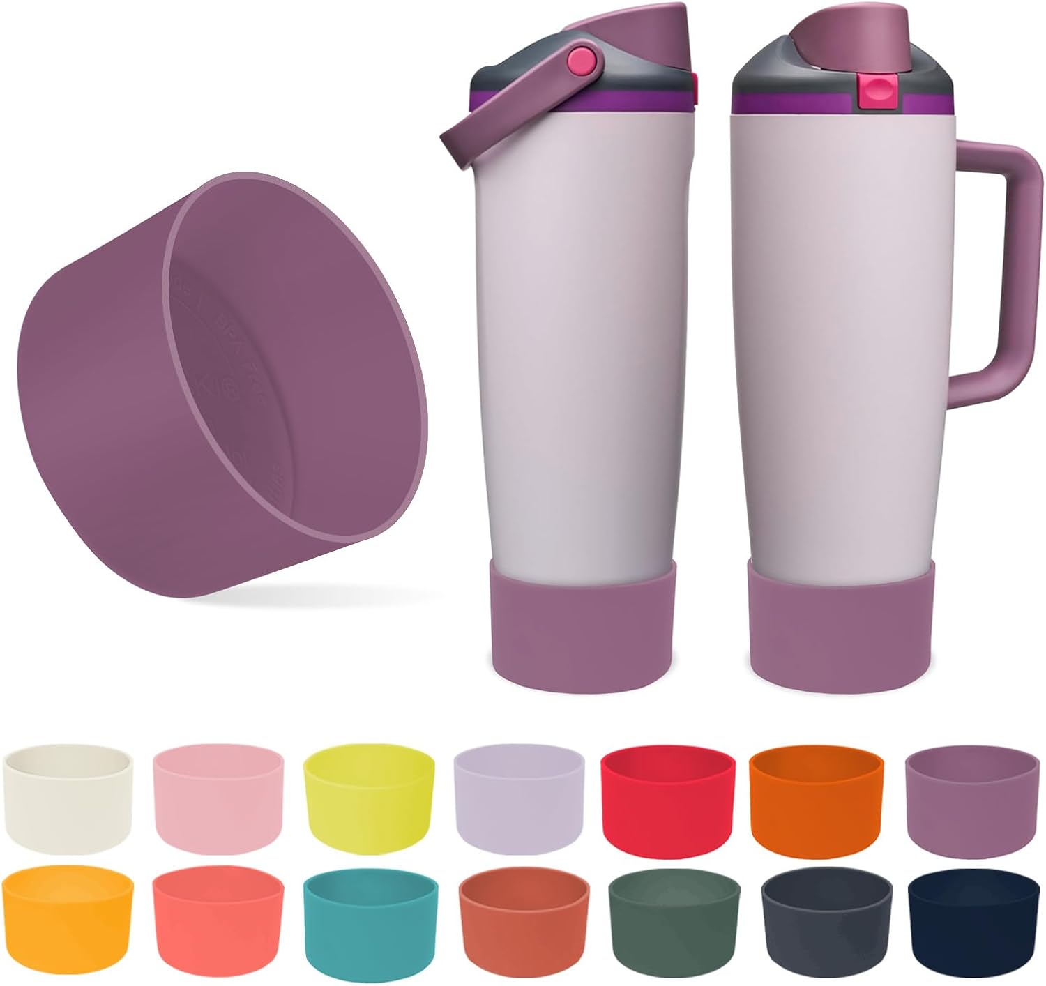 Silicone Boot for Owala 30oz & 40oz FreeSip Sway Bottles & Tumblers - Non-Slip, Scratch-Resistant, Stability Enhancer, Available in 12 Colors (Dreamy Field)