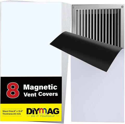DIYMAG Magnetic Vent Covers-8" x 15.5",8 Pack Vents Cover