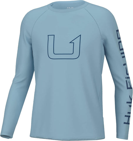 HUK Boys Pursuit Solid Long Sleeve Shirt, Fishing Shirt for Kids