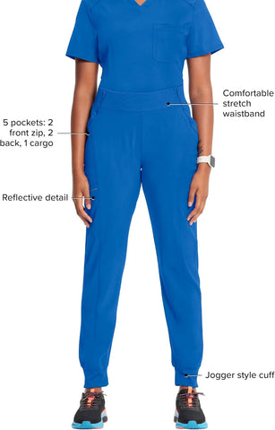 Cherokee Infinity Womens Scrub Jogger Pants Mid Rise with 5 Pockets