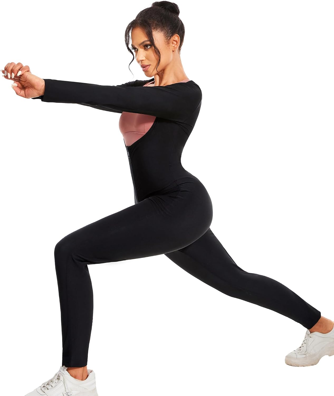 Sauna Suit for Women Full Body Waist Trainer for Belly Fat Sauna Jumpsuit Workout Sweat Suit