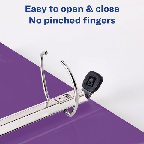 Avery Heavy-Duty View 3 Ring Binder, 2" One Touch EZD Rings, 1 Purple Binder (Pack of 2)