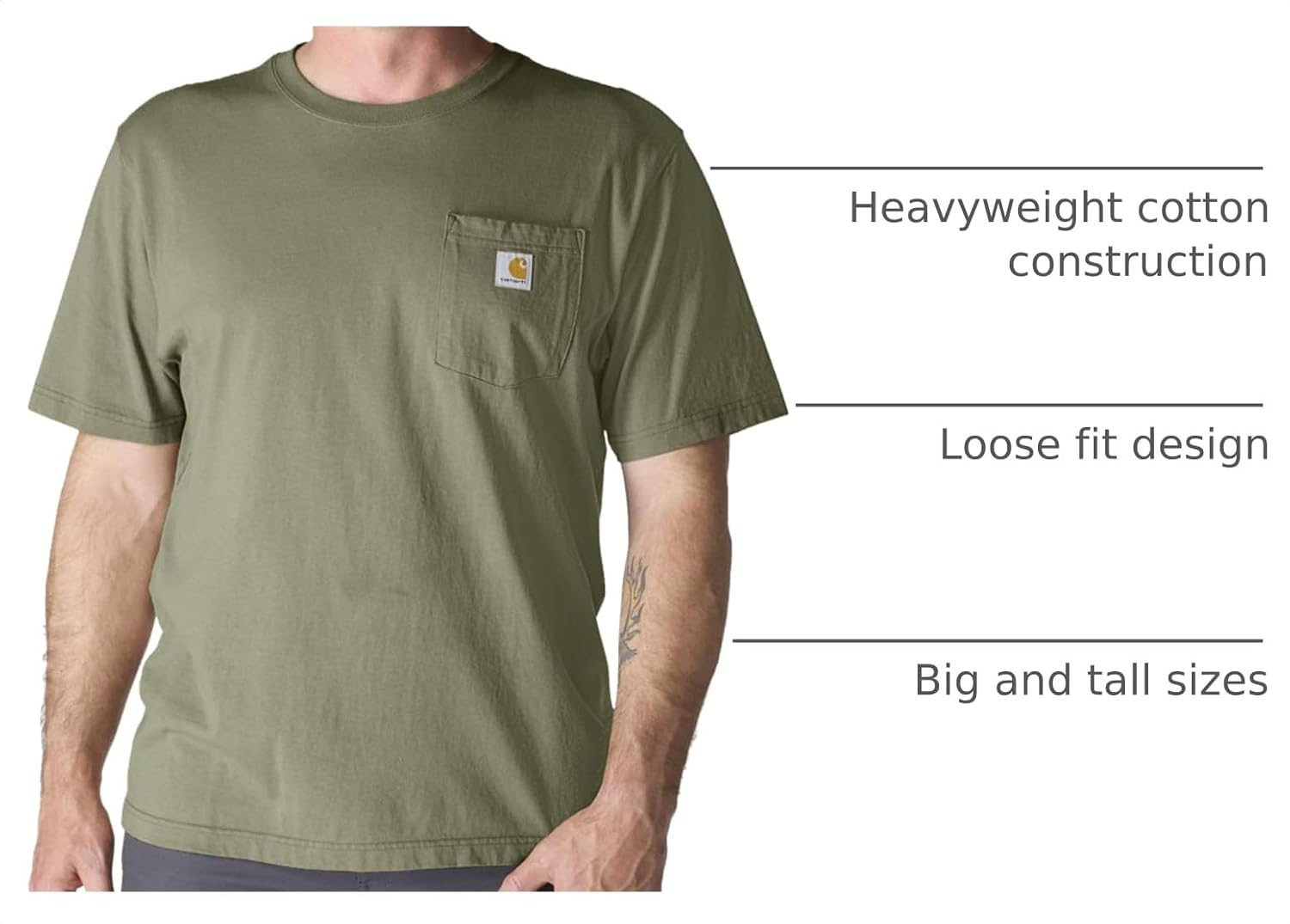 Carhartt Men's Iconic K87 Pocket T-Shirt