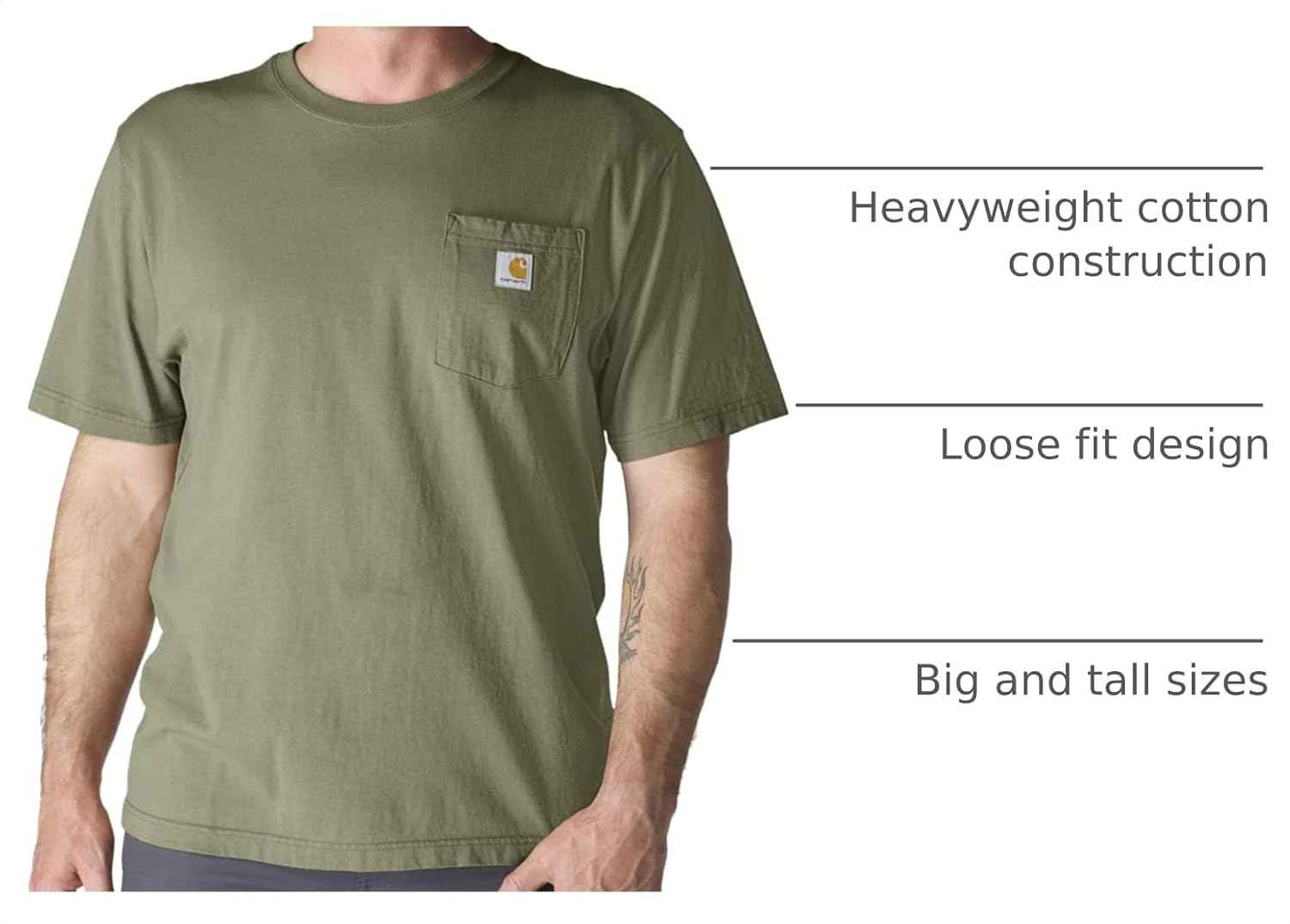 Carhartt Men's Iconic K87 Pocket T-Shirt