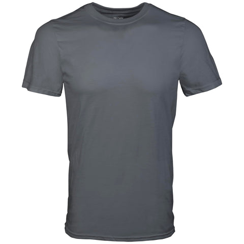 Gildan Men's Crew T-Shirts, Multipack, Style G1100, Black/Sport Grey/Charcoal (5-Pack), Small