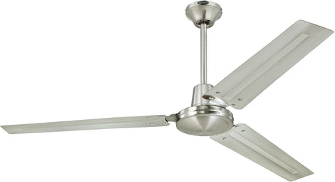 Westinghouse 7861400 Industrial Ceiling Fan, 56-Inch, Brushed Nickel