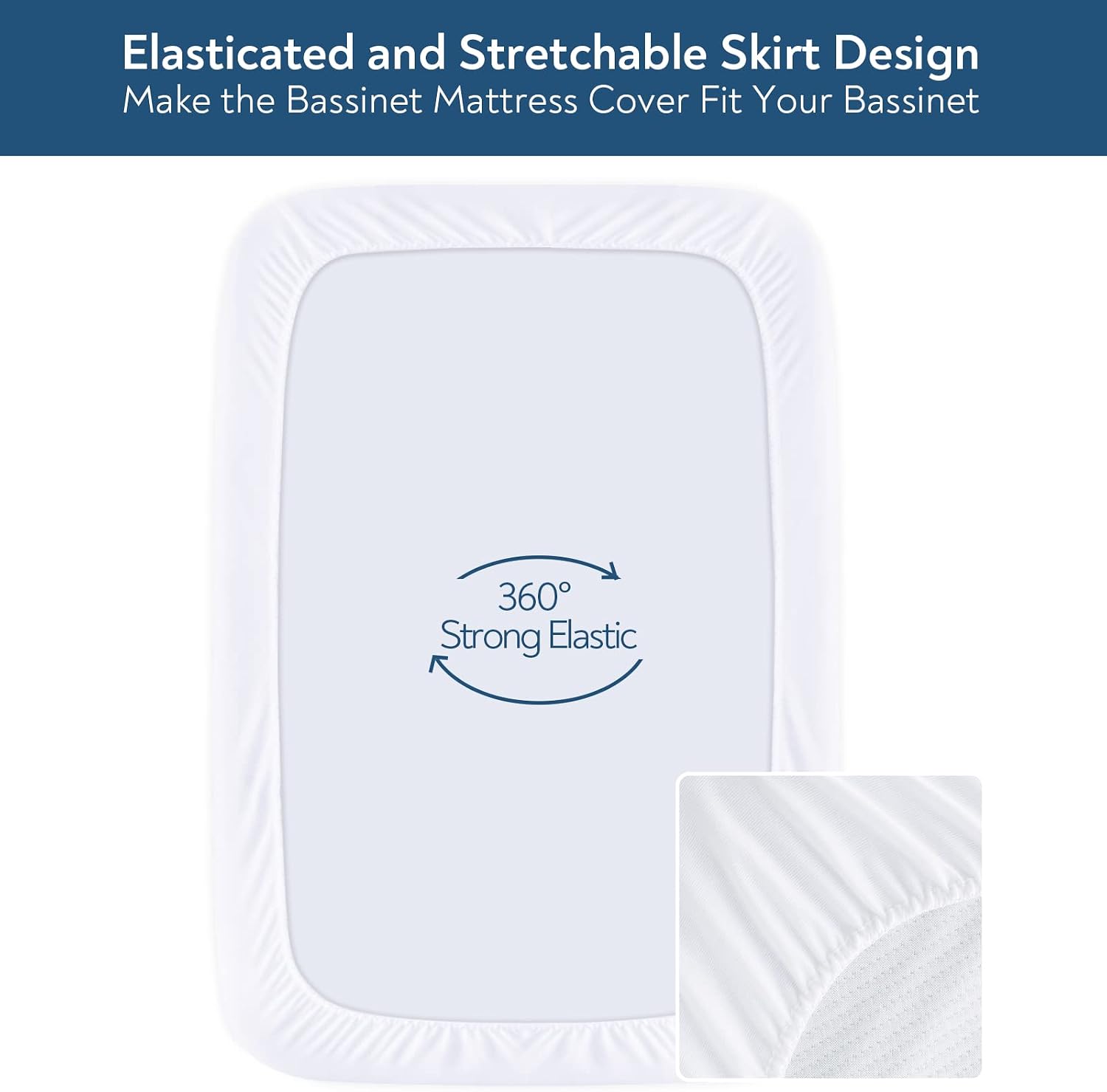 Bassinet Mattress Pad Cover 20" x 28"-Fit for Graco Travel Lite Crib