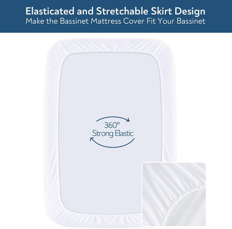 Bassinet Mattress Pad Cover 20" x 28"-Fit for Graco Travel Lite Crib