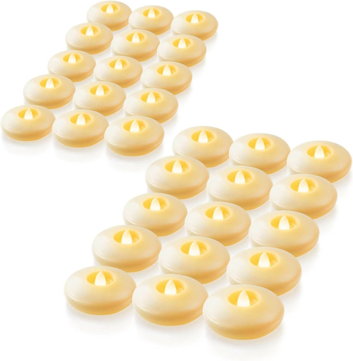 Homemory 48Pack 3" Ivory Flameless Floating LED Candle, Waterproof Tealight