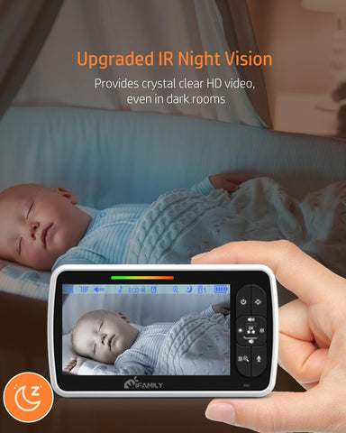 iFamily 5"Split Screen Baby Monitor with 2 Cameras and Audio n Night Vision