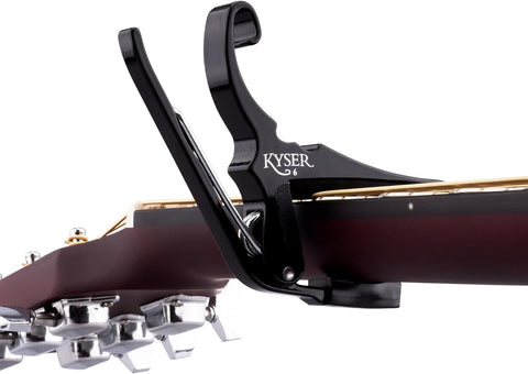 Kyser Quick-Change Guitar Capo for 6-string acoustic guitars, Black, KG6BA