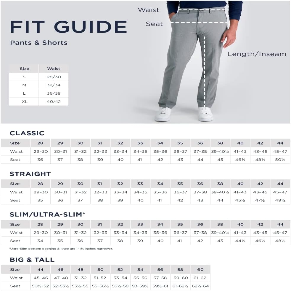 Haggar Men's Big & Tall Classic Fit Pleated Premium Comfort Dress Pant