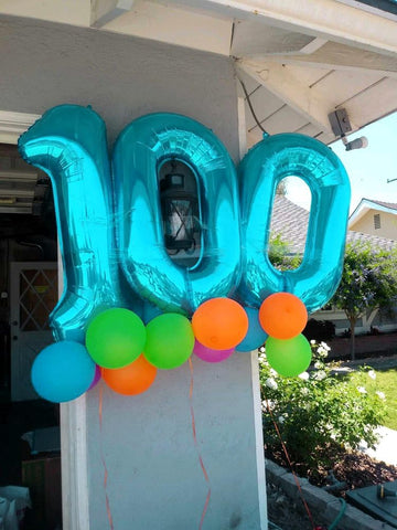 LightBlue 0 Balloon - Number Balloon 40 Inch, 0th LightBlue Decorations