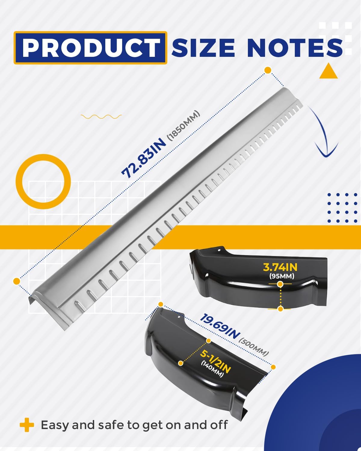 ECOTRIC Rocker Panels Cab Corners Compatible with 1999-2007 Chevy GMC