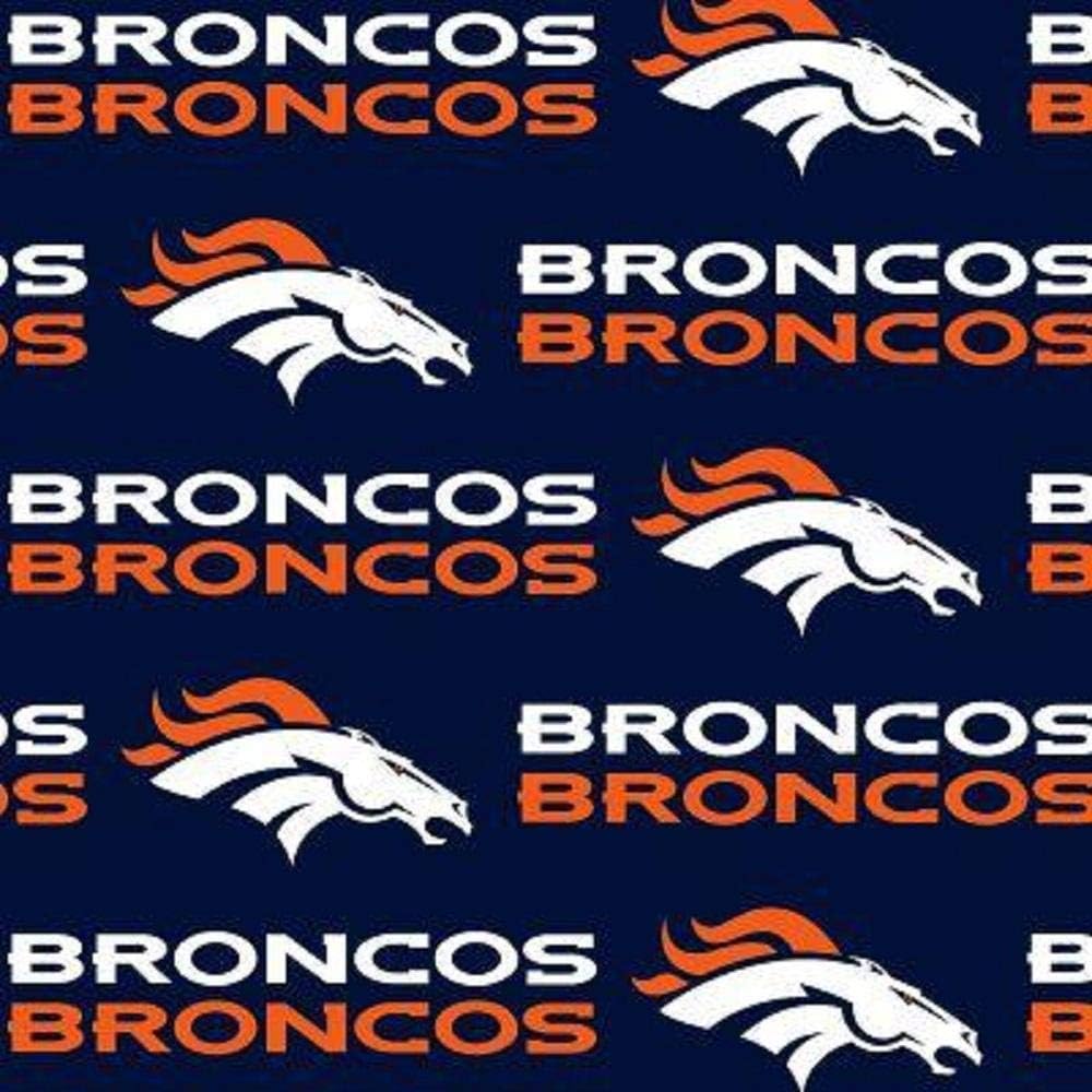 Broncos Solid Blue Cotton Fabric - 1 Yard