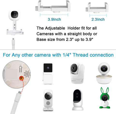 AISVAN Adjustable Height Baby Monitor Floor Stand Holder for Hellobaby HB6560/HB6550 HB65/HB66/HB248 Baby Monitor and Also Compatible with The Nanit Pro Smart Monitor & Flex Stand