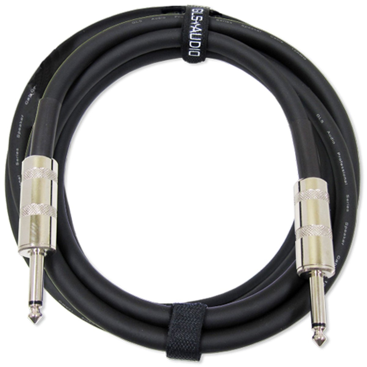 GLS Audio Speaker Cable - 12AWG Speaker Wire, 1/4 in TS Connector, 25 Ft