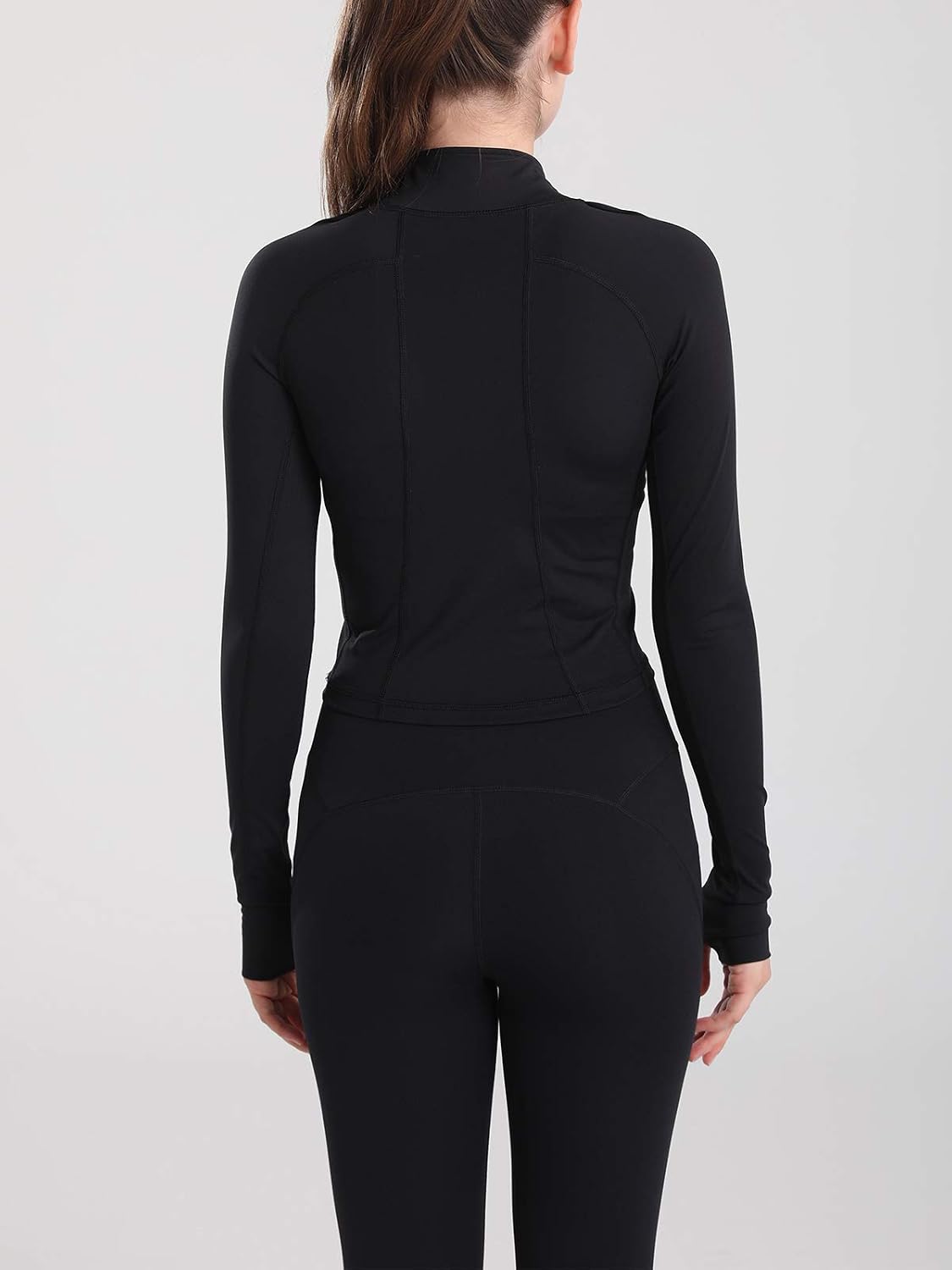 Women's Athletic Half Zip Pullover Sweatshirt Workout Top Crop Quarter Zip Pullover Yoga Running Jackets