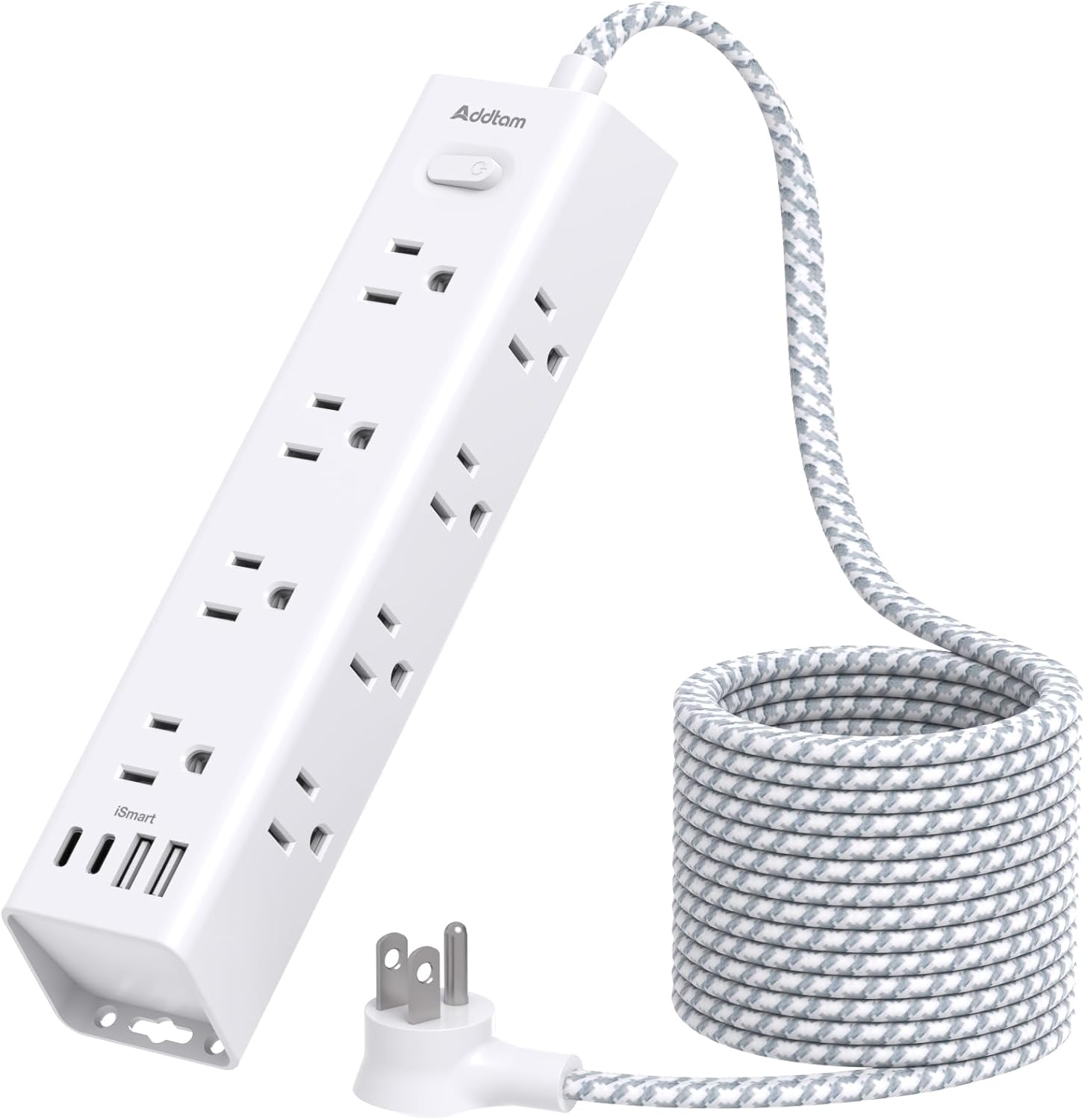 Surge Protector Power Strip - 15 FT Extension Cord with 12 AC Outlets 4 USB
