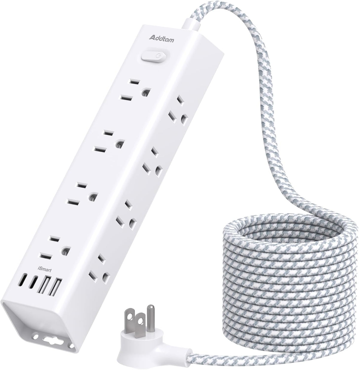 Surge Protector Power Strip - 15 FT Extension Cord with 12 AC Outlets 4 USB
