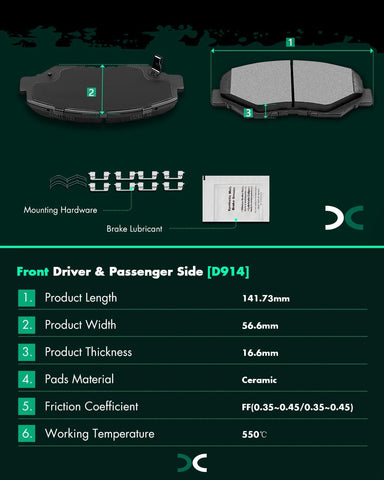 Ceramic Brake Pads Kits,SCITOO 8pcs Brakes Pads Set For Honda Pilot 2003-08