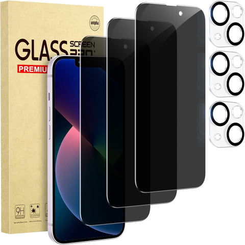 for iPhone13 Privacy Screen Protector+Camera Lens Protector
