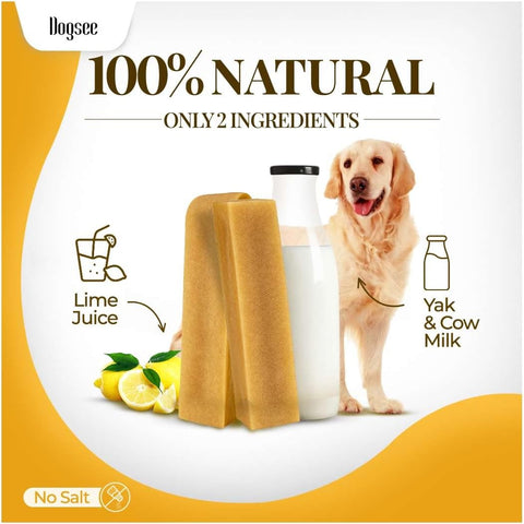 Dogsee Himalayan Yak Chews (XL - 6 Chews) | Yak Chews for Large Dogs | Dog Treats | Helps Joint Pain | Rawhide-Free