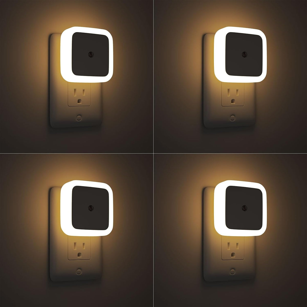Sujeet Night Light, Night Lights Plug into Wall 4-Pack, Nightlight Plug in Night Lights, Dusk to Dawn Night Lamp Led Night Light for Bedroom, Bathroom, Hallway Warm White