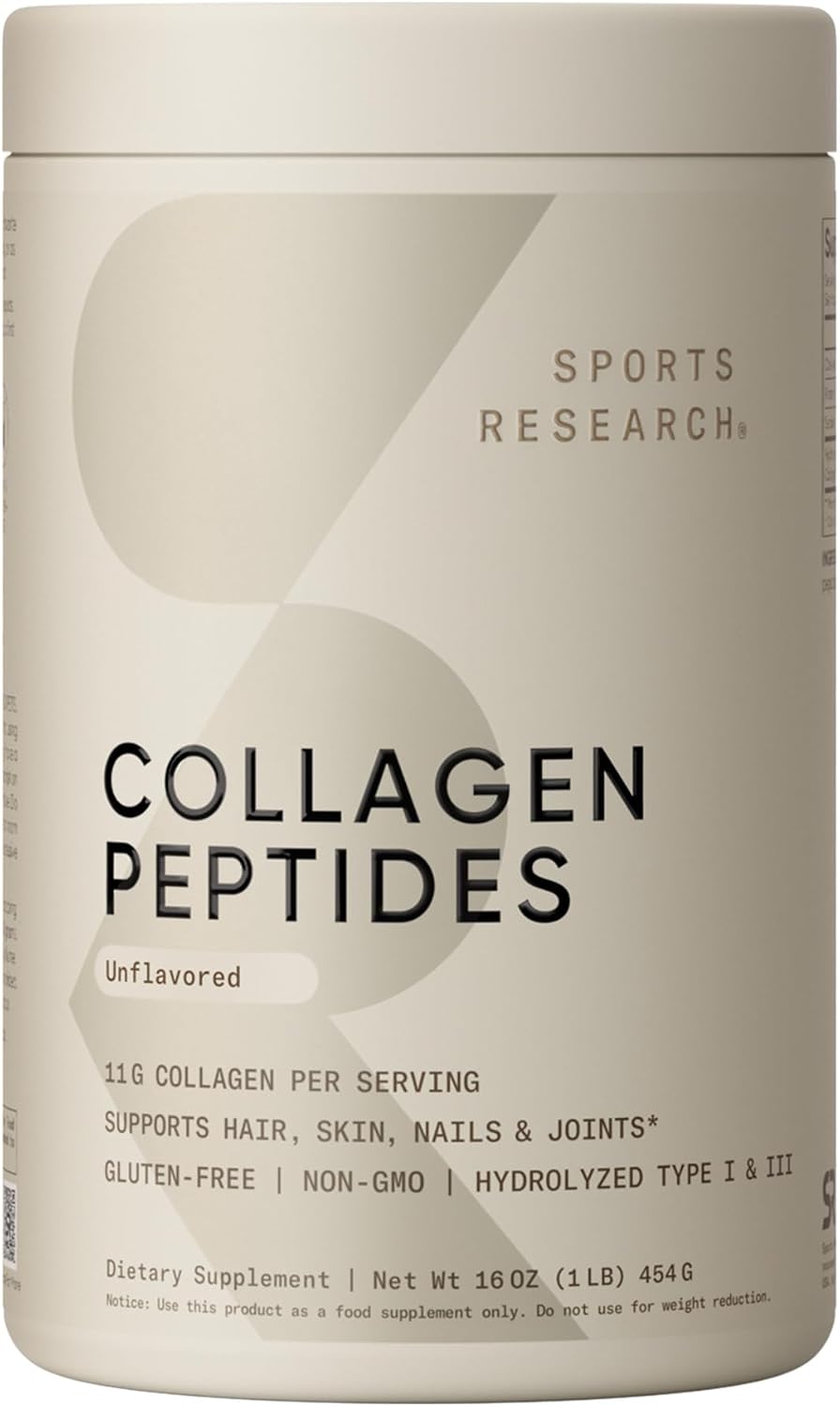 Sports Research® Collagen Peptides Protein Powder 16oz (Unflavored)