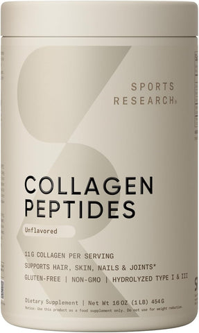 Sports Research® Collagen Peptides Protein Powder 16oz (Unflavored)