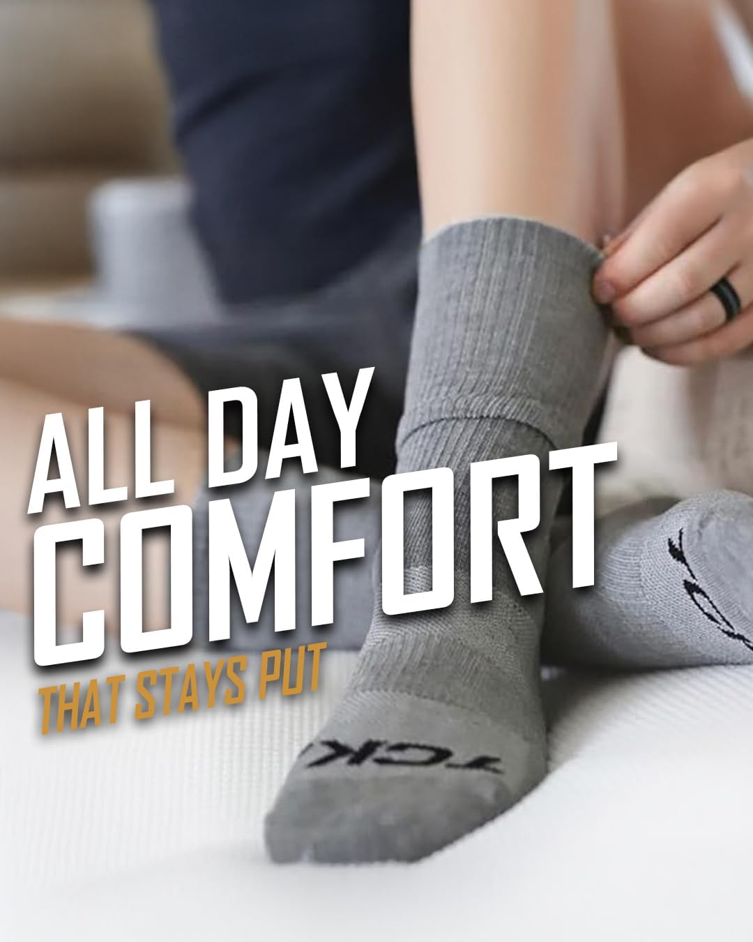 TCK Work & Athletic Crew Socks for Men & Women - Cushioned, Moisture Wicking Boot Socks, Supportive Arch