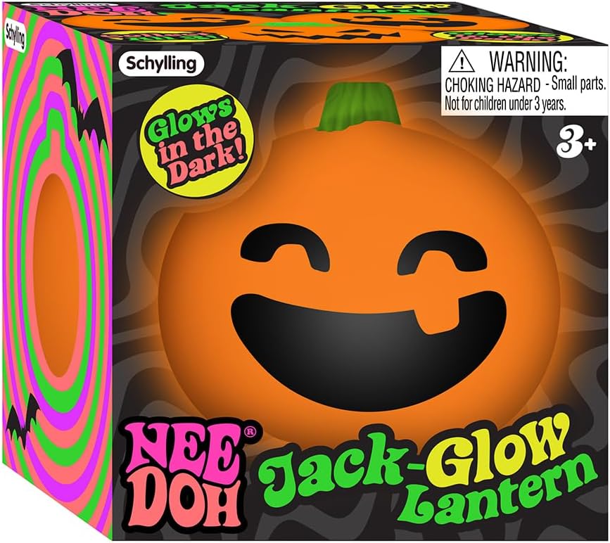 Schylling Needoh Jack Lantern Glow in The Dark Pumpkin Faces Assorted