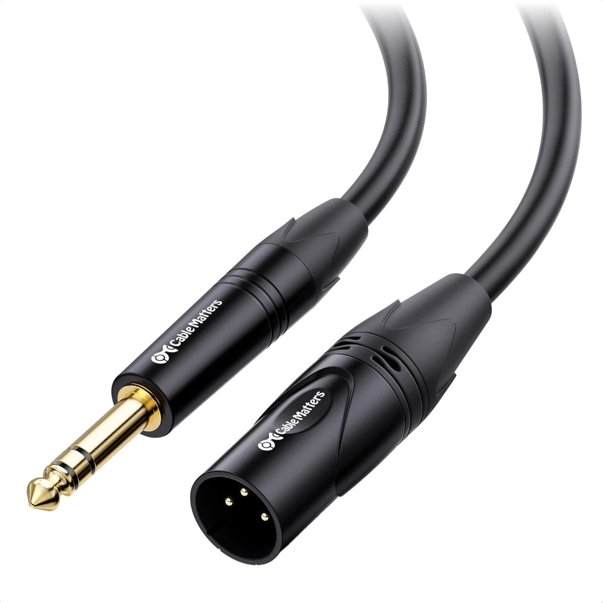 Cable Matters 6.35mm 1/4 Inch TRS to XLR Cable, Male to Male, 10ft