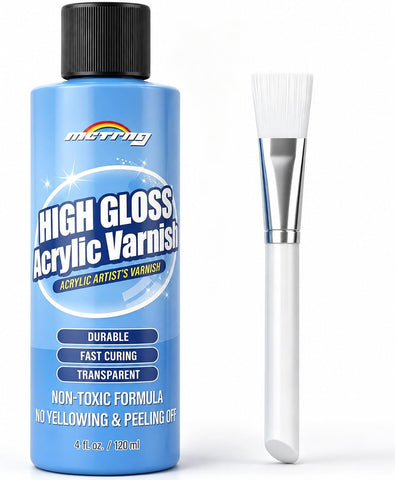 Clear Acrylic Paint Sealer, High Gloss Varnish for Acrylic Painting