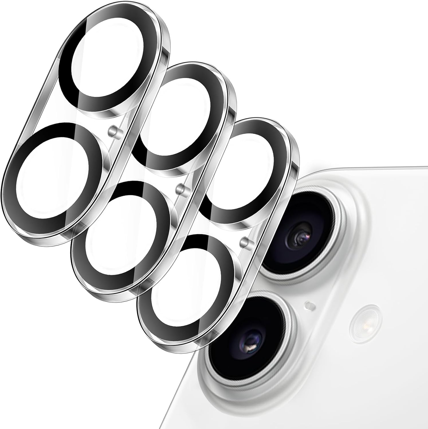 JETech Camera Lens Protector for iPhone 17, Clear, 3-Pack