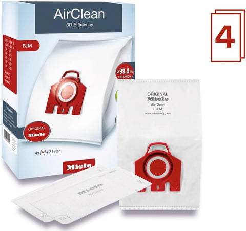 Miele FJM Vacuum Cleaner Bags, 4-Pack for Select Canister Vacuums