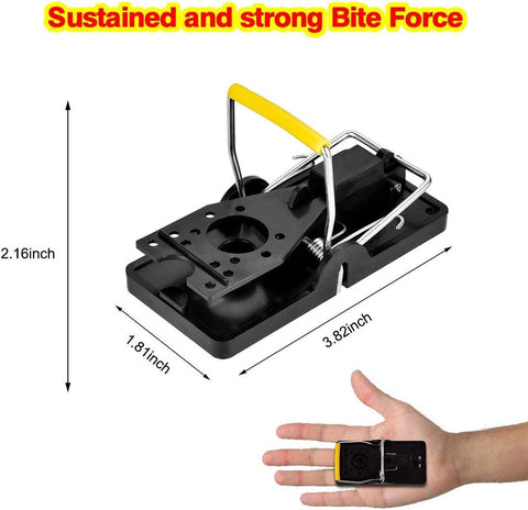 12 Pack Mouse Traps Indoor for Home, Reusable Mice Traps for House, Safe No Touch Humane Snap Traps, Small Mice Catchers for Home Indoor, Quick-Set Mousetraps Effective